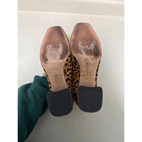 J. Crew Block-heel Pumps in Leopard Calf Hair Square Toe Size 8 - Picture 3 of 8